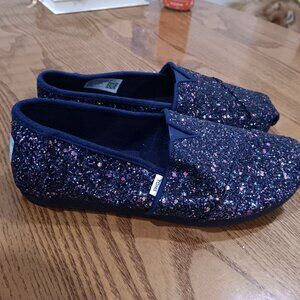 Kids Toms Glitter Shoes Size 5 New